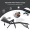 2 Pieces Foldable Chaise Lounge Chair With 2-position Footrest
